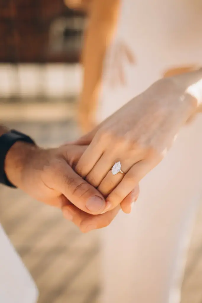 Engagement ring close up